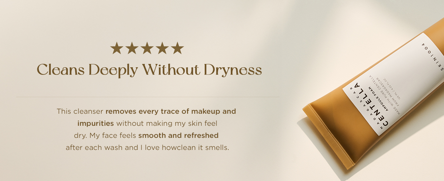 SKIN1004 Madagascar Centella Ampoule Foam, 125ml Korean Face Cleanser & Makeup Remover with Centella Asiatica, Gentle Daily Cleanser for Soft Skin, Korean Skin Care
