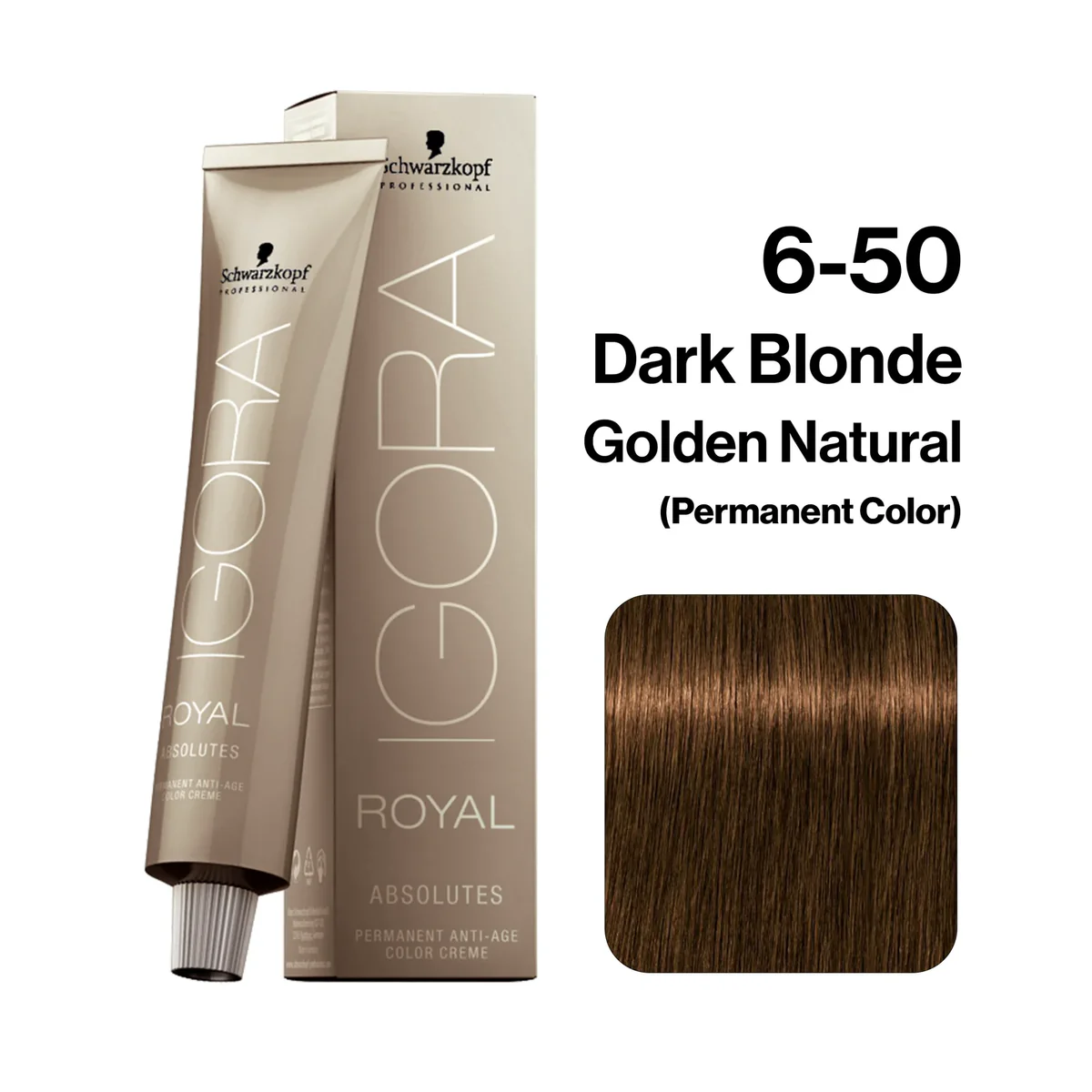Schwarzkopf Igora Royal Absolutes Hair Color 6-50 Natural Golden Dark Blonde 60 ml