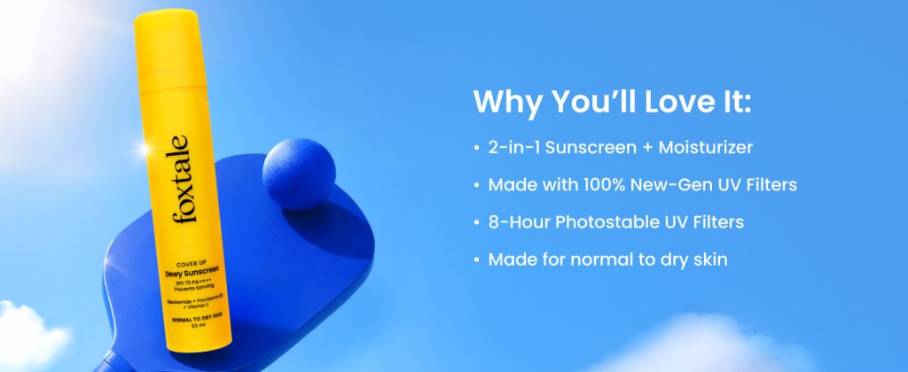 Foxtale SPF 70 PA Mattifying Sunscreen With Niacinamide Provitamin B5 Vitamin E