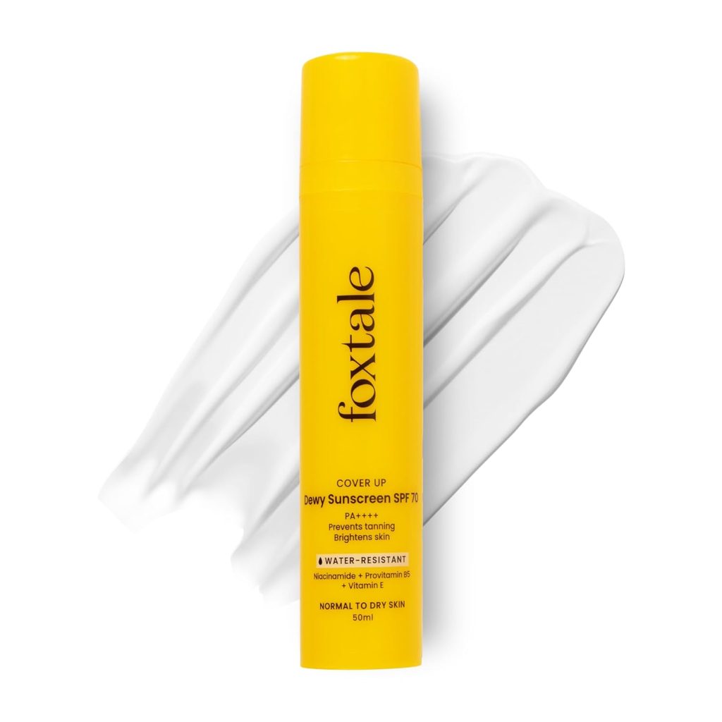 Foxtale SPF 70 PA++++ Mattifying Sunscreen With Niacinamide Provitamin B5 Vitamin E 50ml