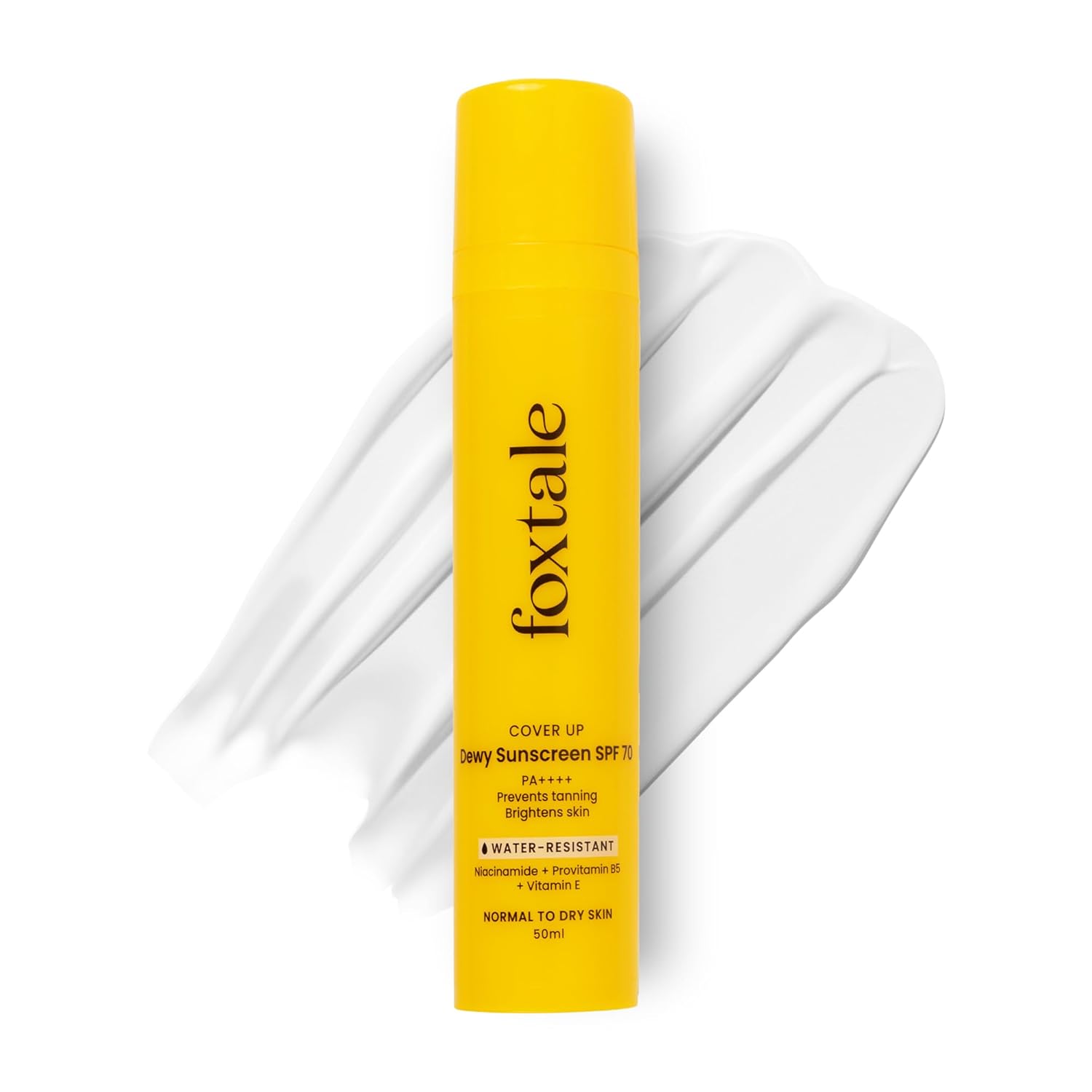 Foxtale SPF 70 PA++++ Mattifying Sunscreen With Niacinamide Provitamin B5 Vitamin E 50ml