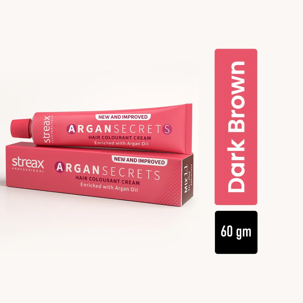 Streax Professional Argan Secrets Hair Colourant Cream - Dark Brown 3 (60g)