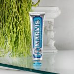 Marvis aquatic mint toothpaste for refreshing breath clean teeth and premium oral hygiene