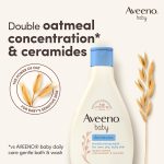 Aveeno Baby Dermexa wash with oat and ceramides for soothing dry itchy and eczema prone baby skin