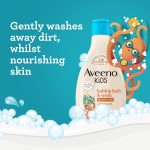 Aveeno Baby Kids bubble bath wash with soothing oat extract for gentle cleansing and nourished skin