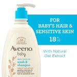 Aveeno baby wash and shampoo for gentle cleansing soft skin and healthy baby hair