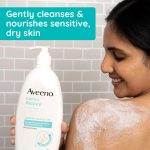 Aveeno Calm and Restore body wash with pro vitamin B5 oat and aloe for nourished and soothed skin