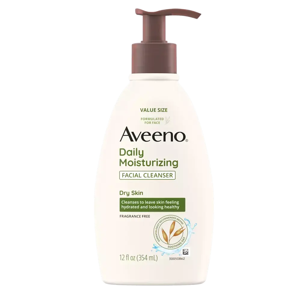 Aveeno Daily Moisturizing Facial Cleanser 354ml for dry skin with soothing oat original product available on PinkBliss India