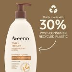 Aveeno Tone + Texture Daily Renewing Body Lotion with Prebiotic Oat Hydrates & Smooths Dry, Rough, Bumpy Skin Even KP, Fragrance-Free, 18 fl. Oz - 525 ml - Image 4