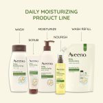 Aveeno gentle exfoliating body cleanser for dry skin smooth texture and daily body care