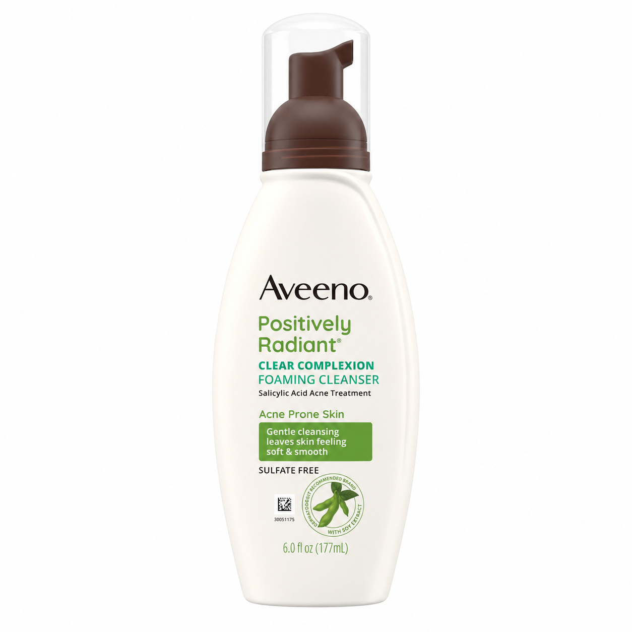 Aveeno Positively Radiant Clear Complexion foaming cleanser 177ml for clear glowing skin original product available on PinkBliss India
