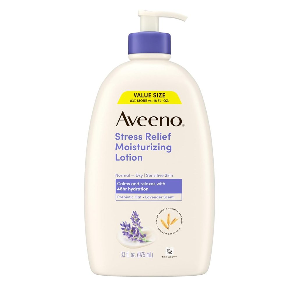 Aveeno Stress Relief moisturizing body lotion 975ml for soft nourished skin original product available on PinkBliss India
