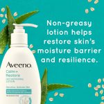 Aveeno Calm and Restore lotion for sensitive dry skin soothing hydration and skin barrier repair
