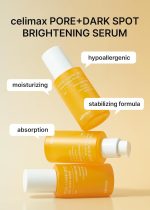 Celimax dark spot brightening serum with niacinamide for uneven skin tone pore care and glowing skin