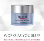 Eucerin sensitive skin night cream for daily overnight hydration and skin comfort support