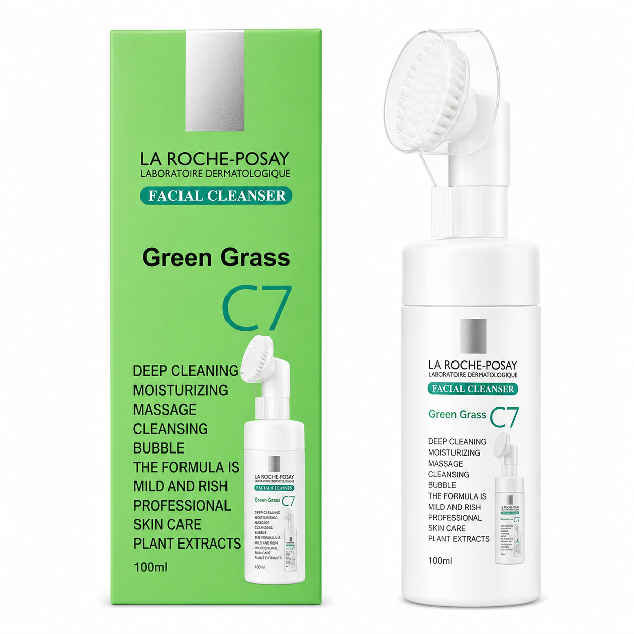 La Roche Posay Green Grass C7 Facial Cleanser 100ml for gentle daily cleansing original product available on PinkBliss India