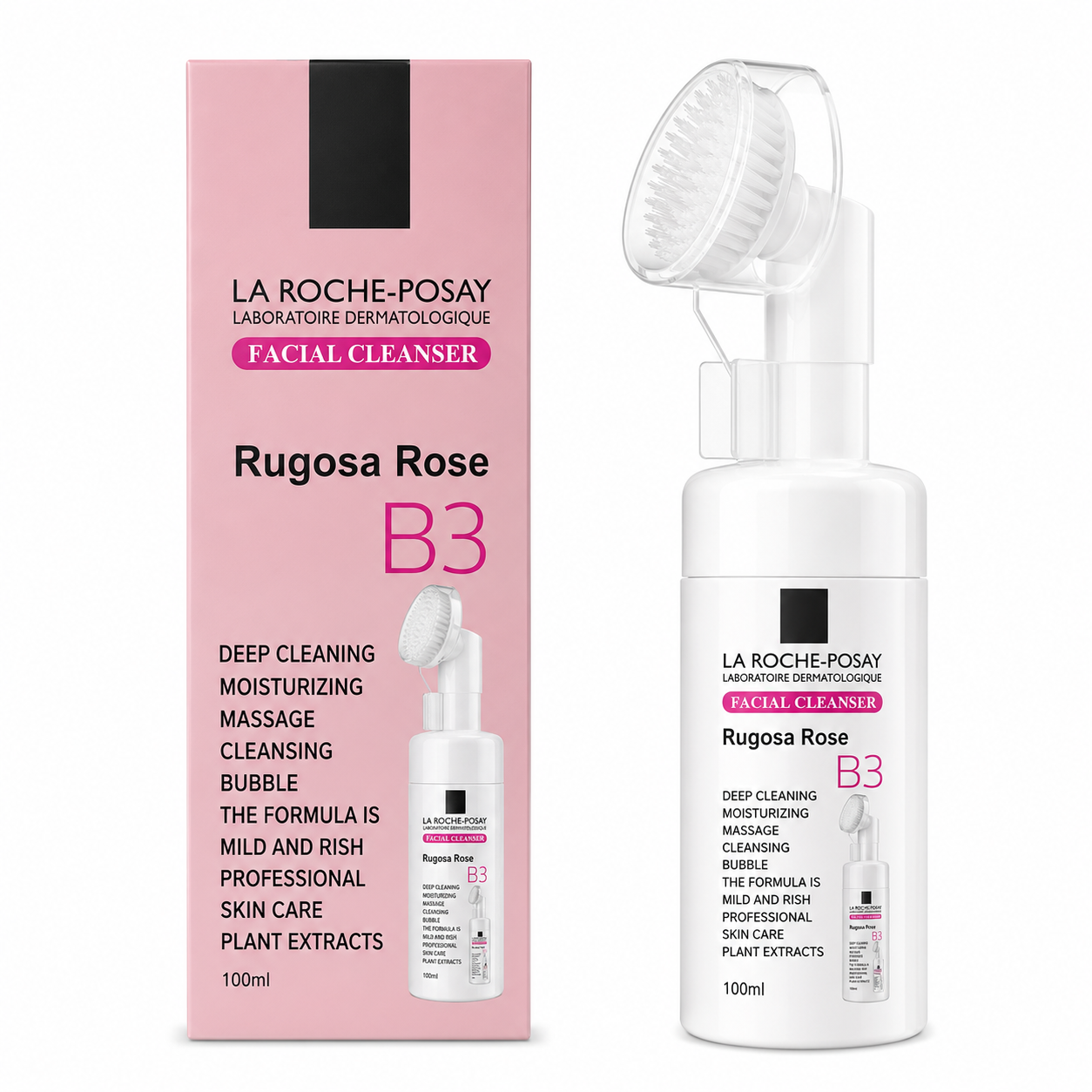 La Roche Posay Rugosa Rose B3 Facial Cleanser 100ml for gentle daily cleansing original product available on PinkBliss India