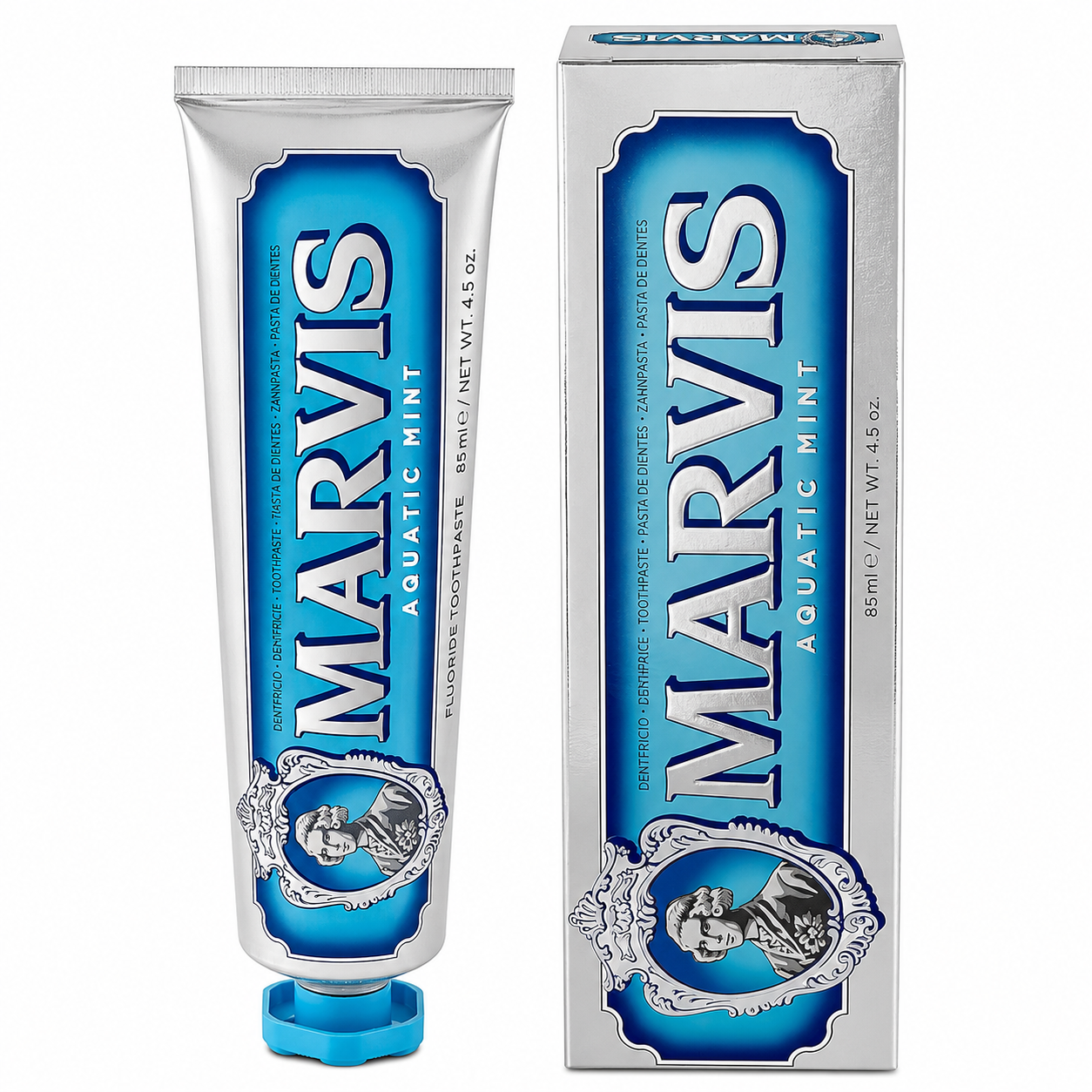 Marvis aquatic mint toothpaste 85ml for fresh breath and premium oral care original product available on PinkBliss India