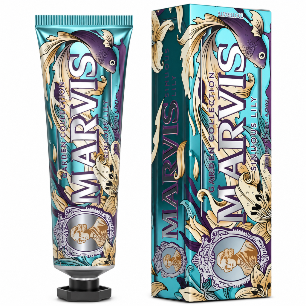 marvis garden collection sinuous lily toothpaste 75ml pinkbliss india