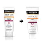 Neutrogena Clear Acne sunscreen lotion SPF30 non comedogenic for acne prone and sensitive skin