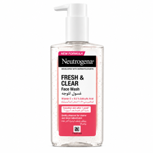 Neutrogena Fresh and Clear facial wash with vitamin C and salicylic acid 200ml original product available on PinkBliss India