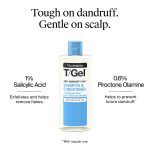 Neutrogena T Gel shampoo conditioner with salicylic acid and piroctone olamine for dandruff relief and scalp care