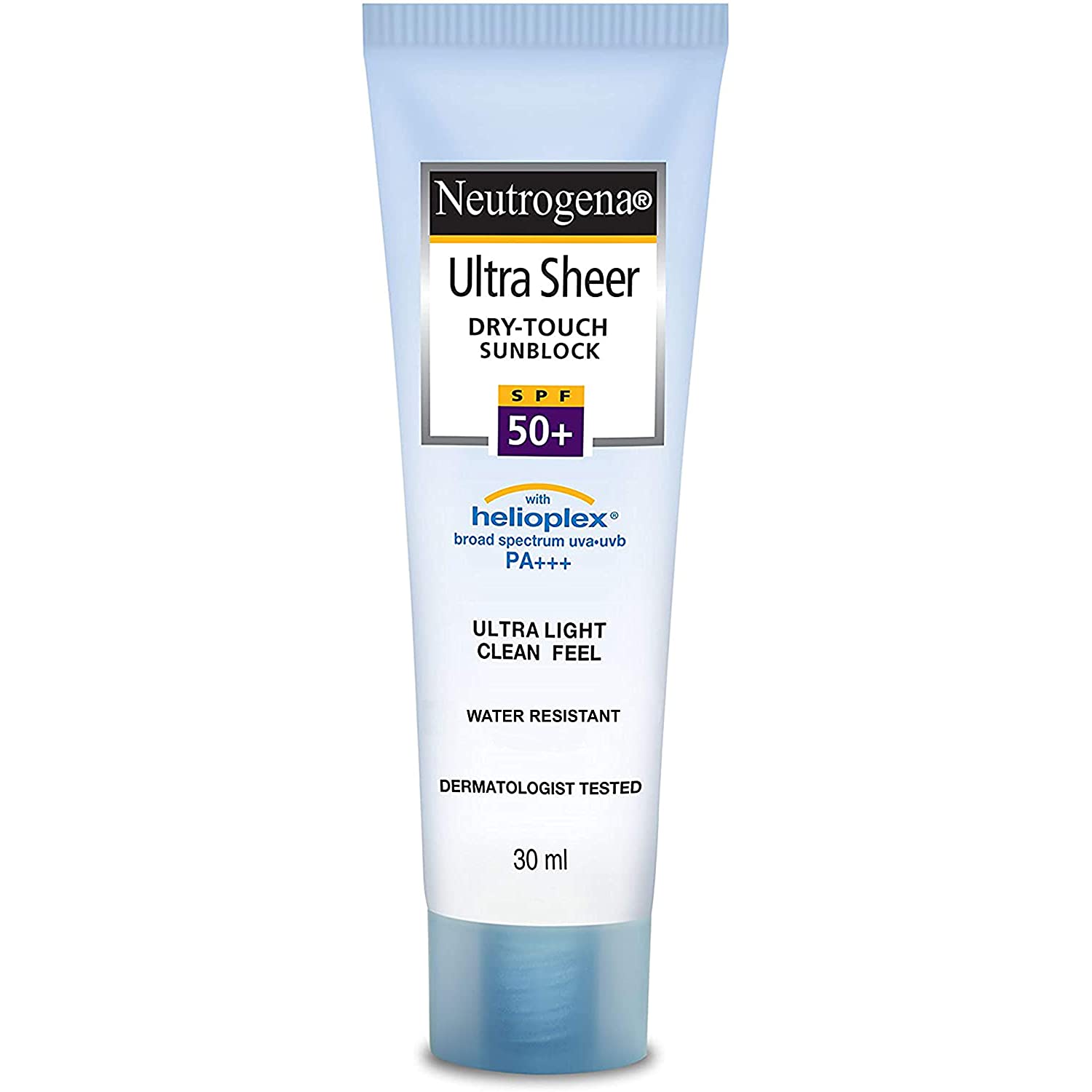 Neutrogena UltraSheer sunblock SPF50 PA+++ face sunscreen 30g lightweight sun protection original product available on PinkBliss India