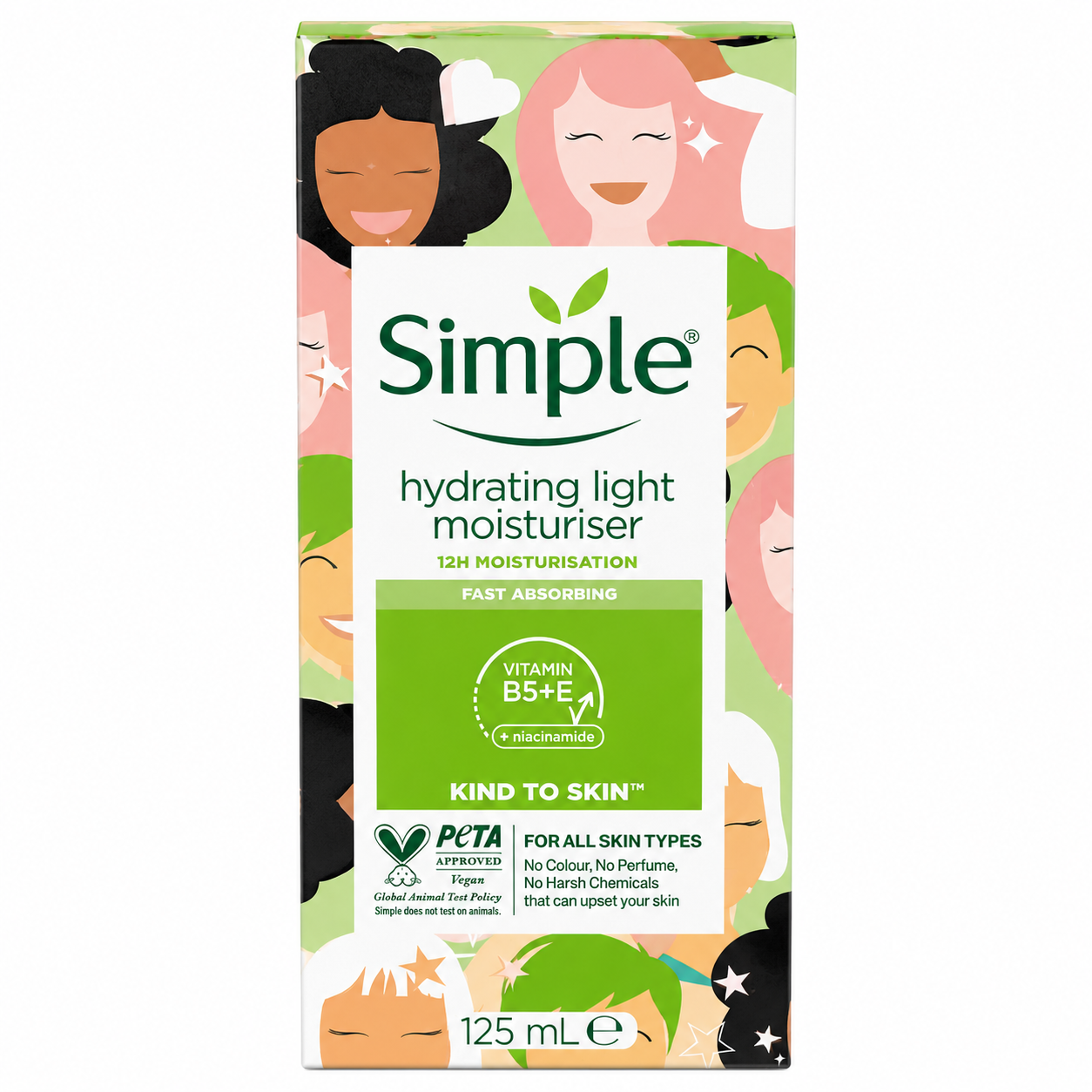 Simple Hydrating Light Moisturiser 125ml for daily hydration and soft skin original product available on PinkBliss India