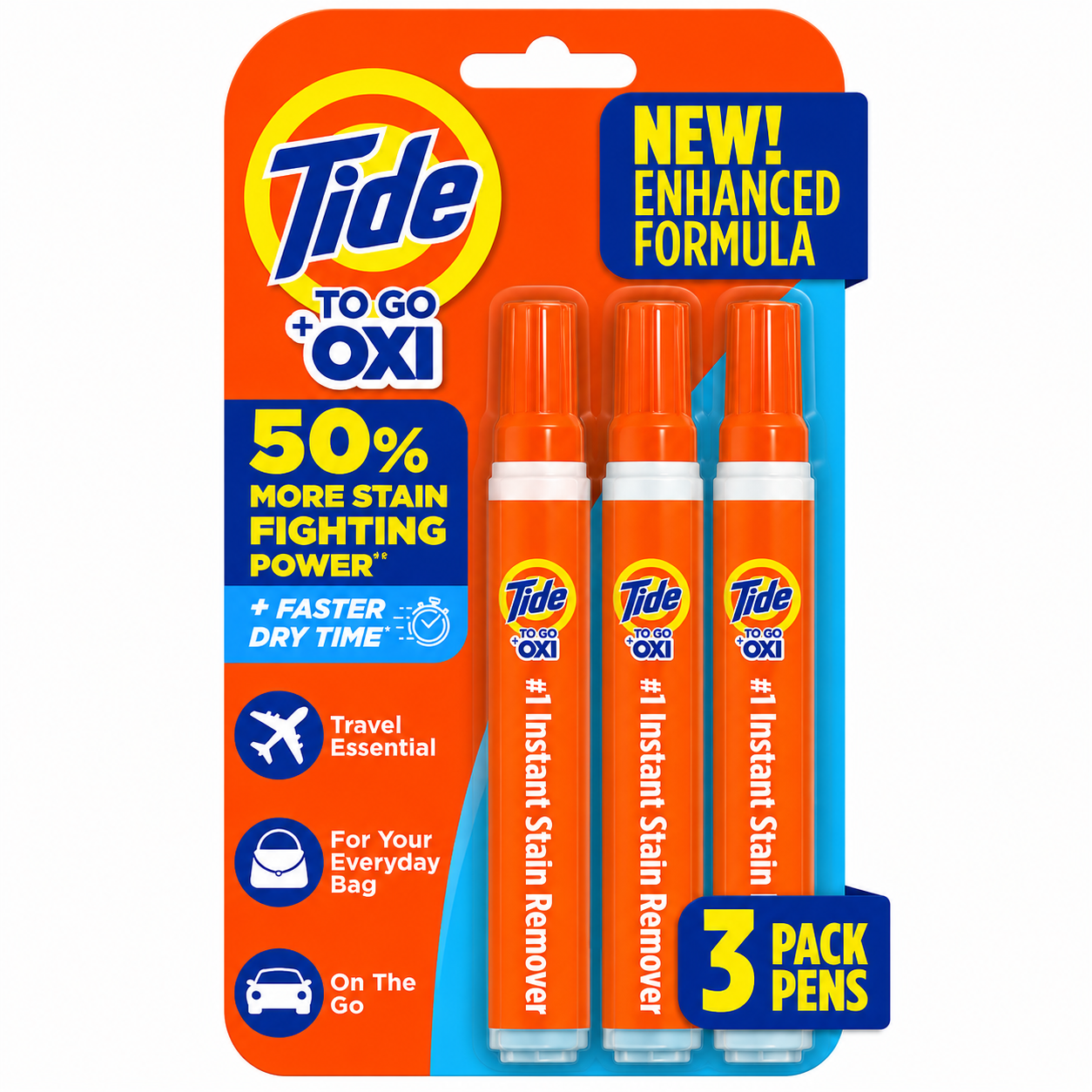 Tide To Go OXI Instant Stain Remover Pen 3 Pack 30ml original product available on PinkBliss India