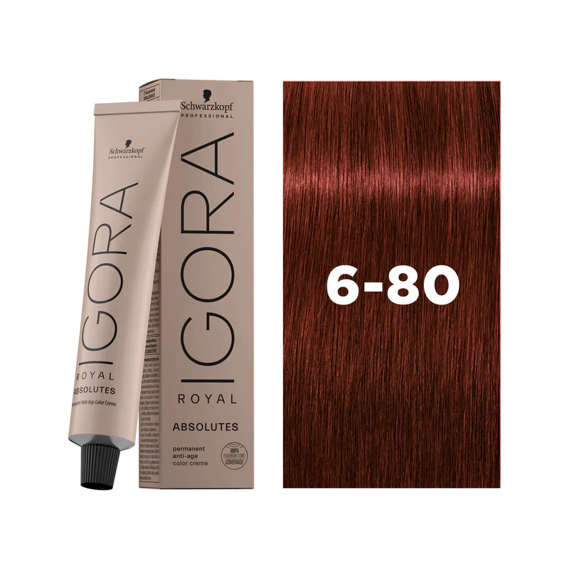 Schwarzkopf Professional Igora Royal Absolutes 6-80 Dark Blonde Red Natural Permanent Color 60ml