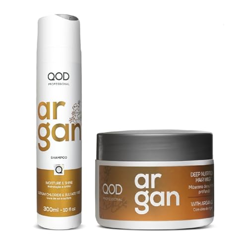 QOD Professional Argan Shampoo & Hair Mask 300ml Combo