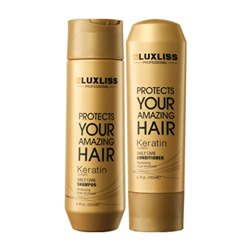 Luxliss Keratin Daily Care Shampoo 250ml and Conditioner 200ml Combo