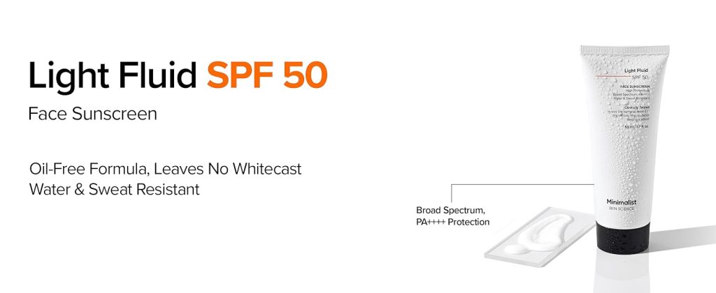 Minimalist Light Fluid Sunscreen SPF 50 for Oily Skin1