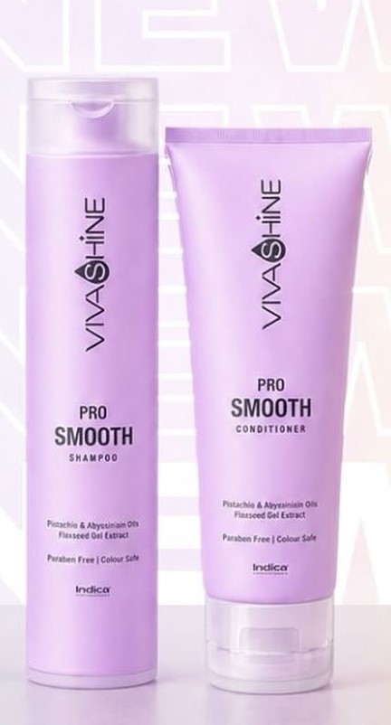 Indica Professional Vivashine Pro Smooth Shampoo 300ml & Conditioner 250ml – Complete Hair Smoothing Care